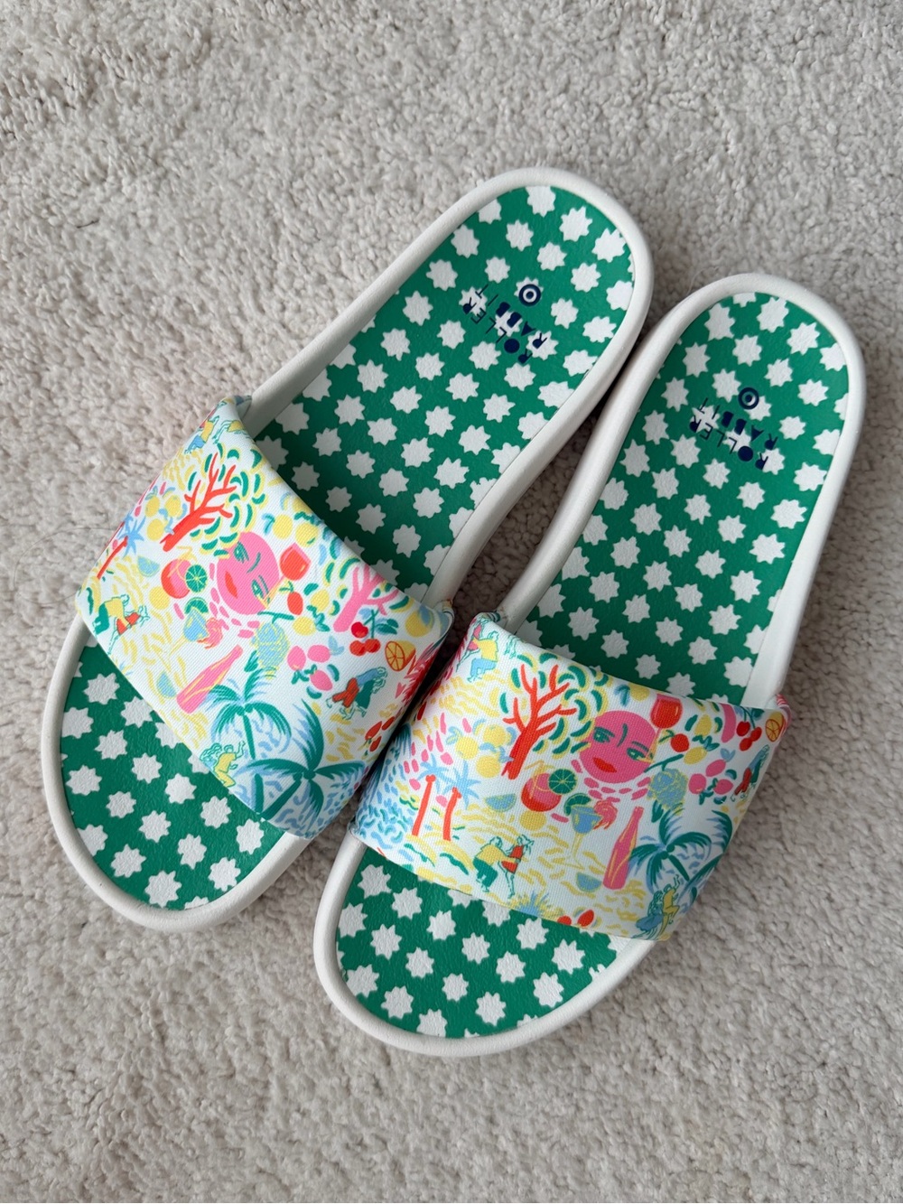 Target x Roller Rabbit Tropical Print Slide Sandals